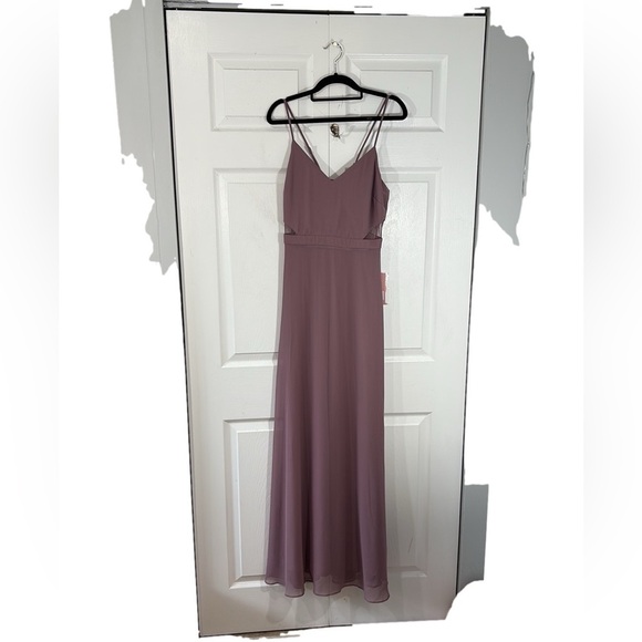 Birdy Greylin  Sleeveless Spaghetti Strap mauve Gown - Picture 11 of 11